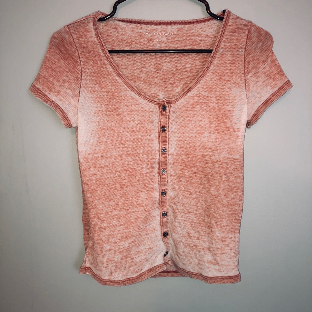 American eagle button up top